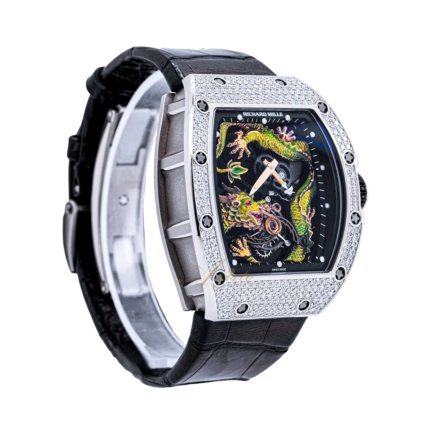 RICHARD MILLE | RM057 WG Full Setting Green Dragon - Aristo Watch